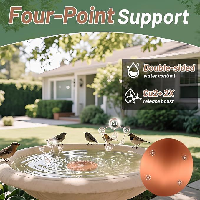 4Pcs Pure Copper Bird Bath Purification Disk, 0.6mm thick, All-Season Safe - Image 5
