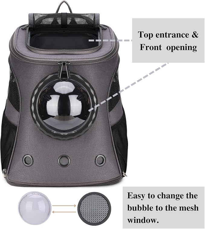 LOLLIMEOW Large Pet Carrier Backpack, Bubble Backpack Carrier - Image 3
