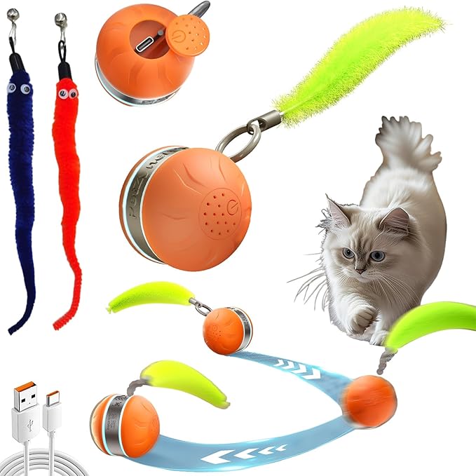 Interactive Cat Toy Ball Automatic Interactive Cat Toys by Geojec