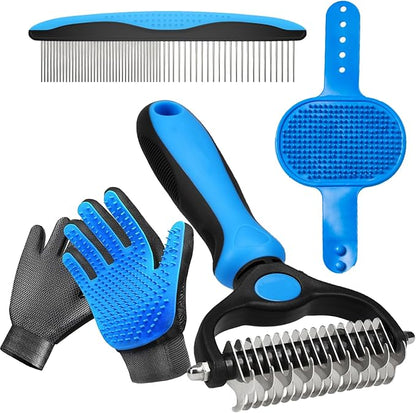 4 Pack Pet Grooming Kit by NVNAN
