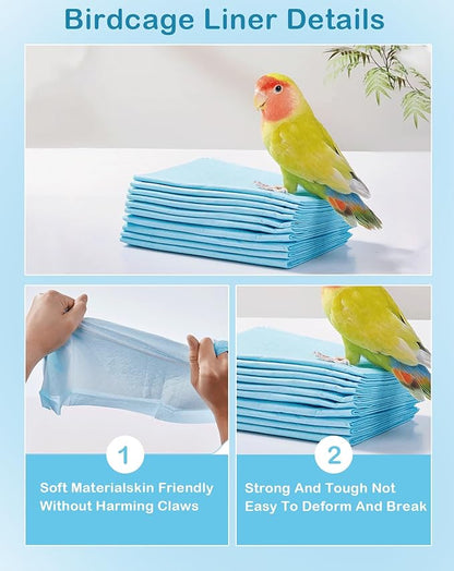 Disposable Bird Cage Liner Birds Cage Liners Super Absorbent Birdcage Liners - Image 3
