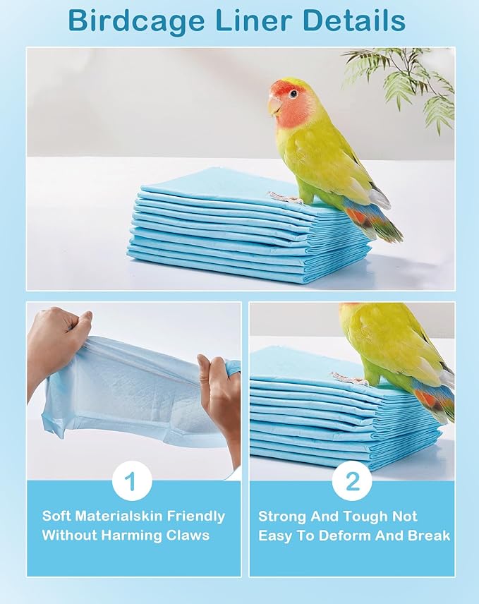 Disposable Bird Cage Liner Birds Cage Liners Super Absorbent Birdcage Liners - Image 3