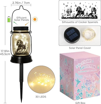 Cocker Spaniel Dog Gifts for Women/Men Cocker Spaniel Solar Lanterns Birthday - Image 7