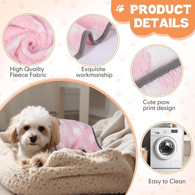 Chumia 40 Pcs Puppy Blankets for Small Dog Pet Bulk Fleece Soft Fluffy Washable - Image 3