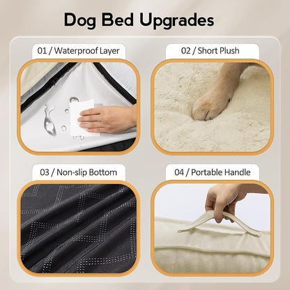 Large Orthopedic Dog Bed with Sides XXL Dog Beds with Removable Washable Cover - Image 5