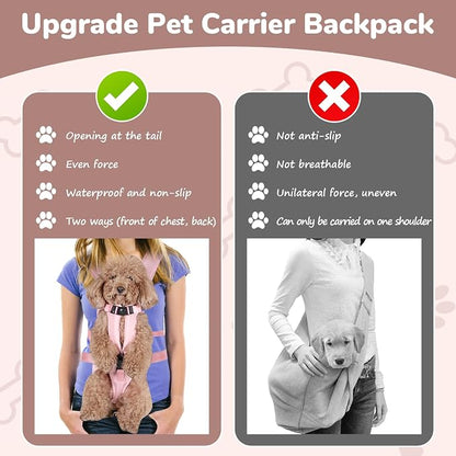 Pet Carrier Backpack, Adjustable Front Dog Carrier, Legs Out Dog Chest Carrier - Image 3