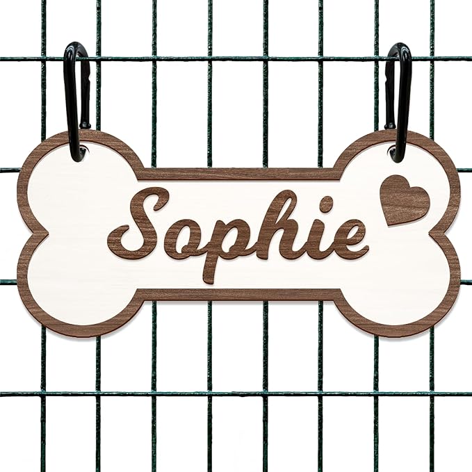 Personalized Dog Crate Sign Custom Dog Kennel Accessories Name Plate Doghouse by CustomYourMemories