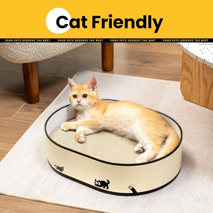 Cat Scratcher Box with 4 Cat Scratching Pads, Mess-Free Design, Refill Scratch - Image 8