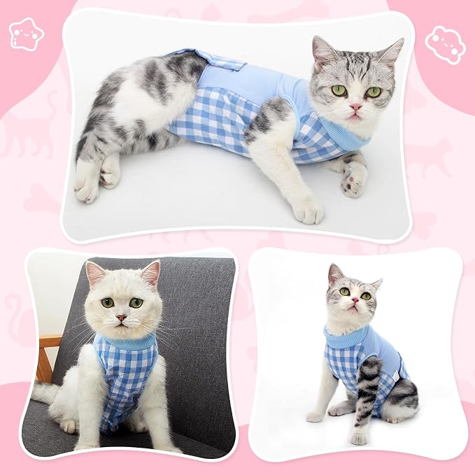 Cat Recovery Suit for Abdominal Wounds or Skin Diseases, Cat Onesie for Cats - Image 5
