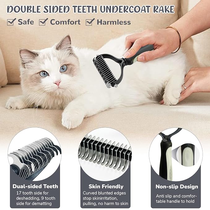 Dog Brush & Grooming Kit – 9-Piece Pet Brush & Deshedding Set - Image 5