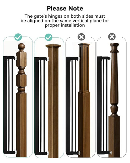 COMOMY 30" Tall Baby Gate for Stairs Doorways, Fits Openings 29.5" to 40.5" Wide - Image 8