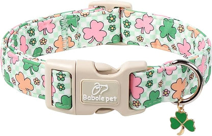 St Patricks Day Dog Collar for Large Dogs by Babolepet