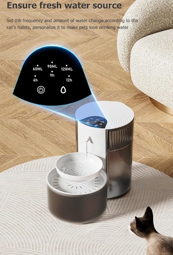 Wireless Cat Water Fountain No Filters, 3.5L Automatic Wastewater Separation - Image 5