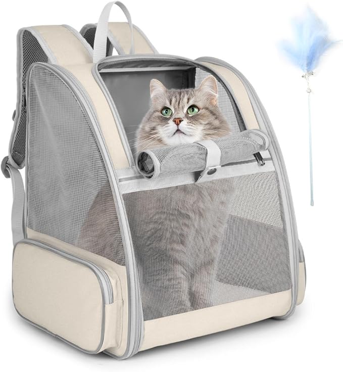 Cat Backpack Carrier, Large Pet Carrier Backpack by SSAWcasa