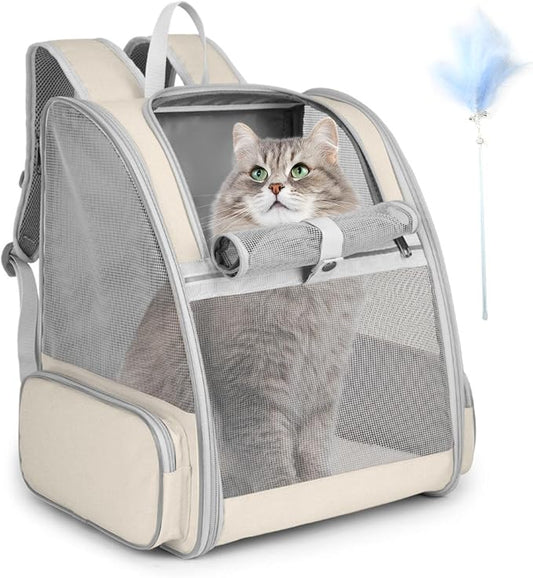 Cat Backpack Carrier, Large Pet Carrier Backpack by SSAWcasa