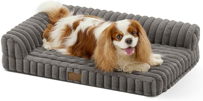 Cute Dog Bed, Faux Rabbit Fur Orthopedic Foam Dog Bed by COZYKISS