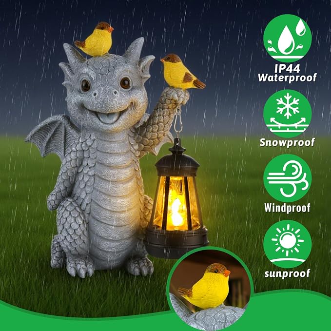 ILLUMINEW Solar Dragon Garden Statue - Image 6