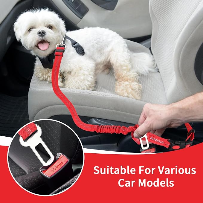 BWOGUE Pet Dog Cat Seat Belt Reflective Car Dog Headrest Restraint Leash - Image 5