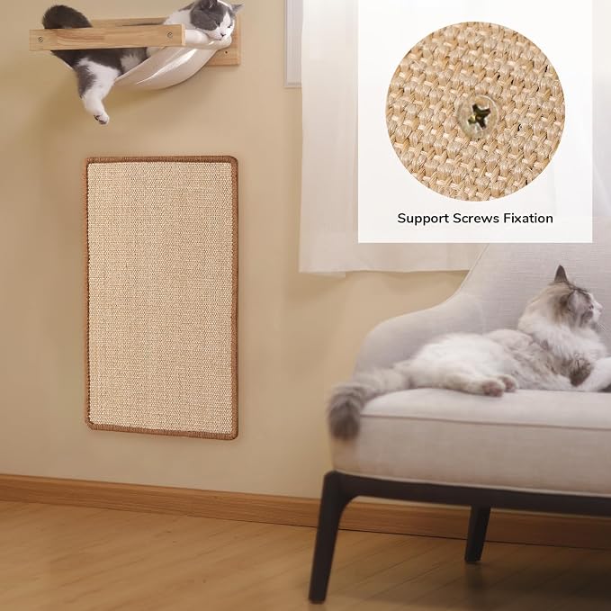 FUKUMARU Cat Scratcher Mat, 23.6 X 15.7 Inch Natural Sisal Cat Scratch Mats - Image 9