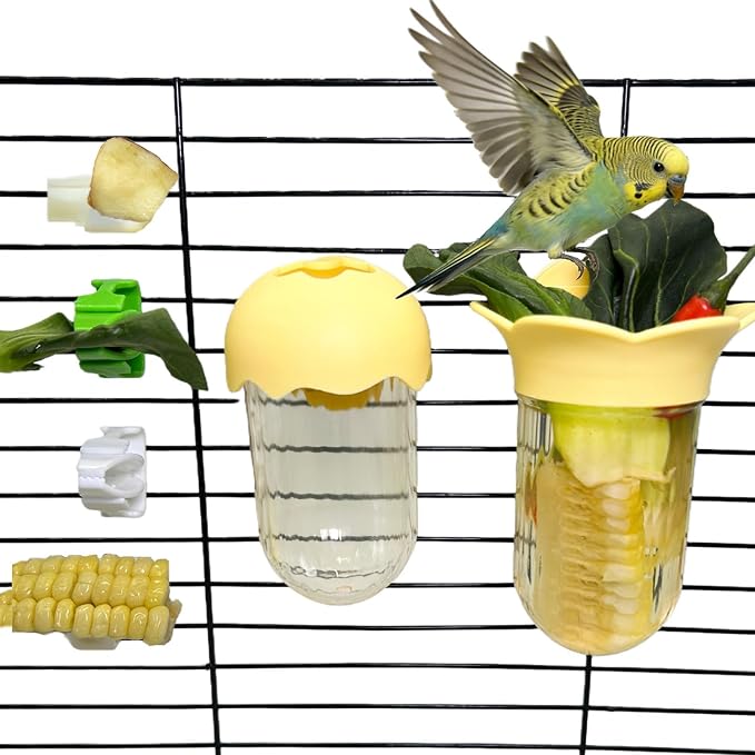 7 PCS Bird Cage Feeder for Vegetable Millet Holder Cage Accessories by Unknown