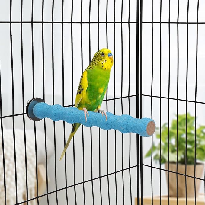Hypeety Wood Perch Stand Paw Grinding Stick Toy Colorful Pet Bird Cage Stand - Image 6