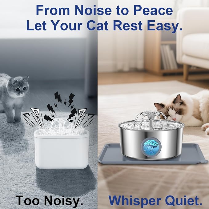 Stainless Steel Cat Water Fountain - Image 3