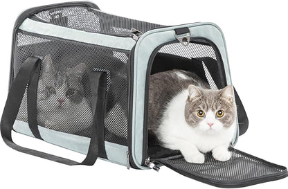 19 x 12 x 12 Large Cat Car Carrier – Roomy Escape-Proof Cat Car Seat by Petsfit