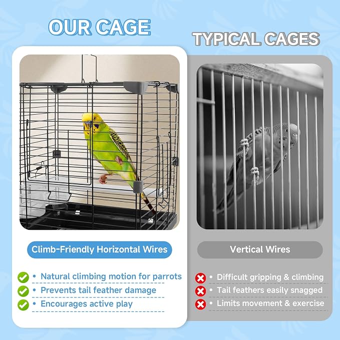 Small Bird Cage for Parakeets, Budgies & Canaries and More Small Birds - Image 5