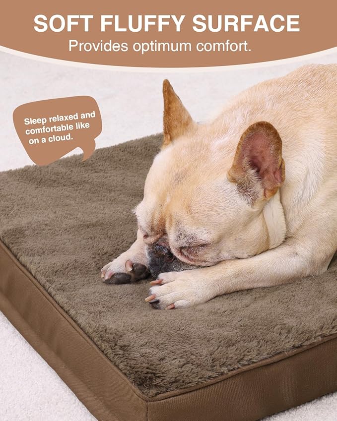 KSIIA Orthopedic Dog Bed Crate Waterproof Pet Mats - Image 3
