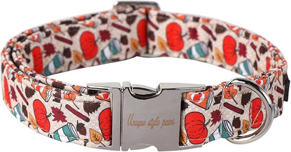 Unique style paws Halloween Dog Collar Metal Buckle Pumpkin Collar Gift Durable by Uniquestylepaws