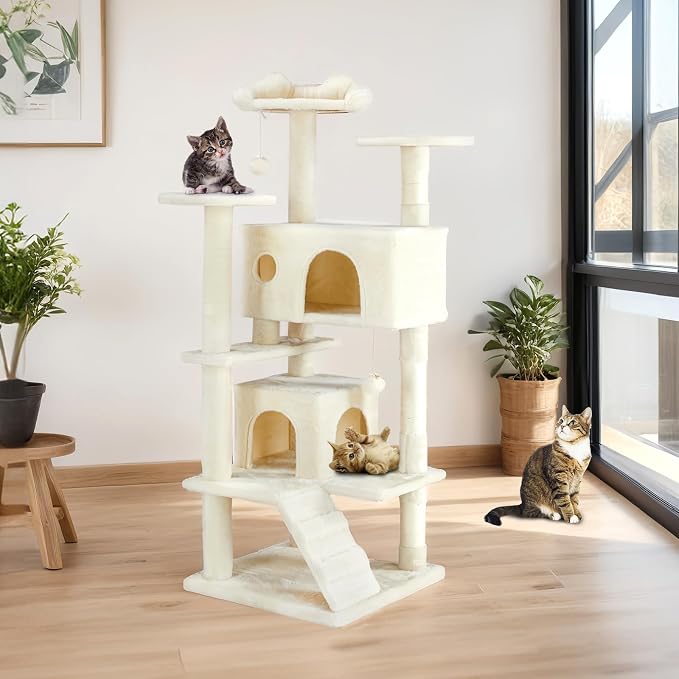 Sweetcrispy 54 Inch Cat Tree Tower, Indoor Cat Condo - Image 7