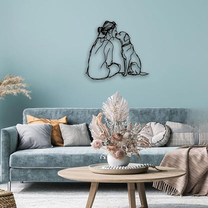 Woman Dog Metal Wall Decor - Image 3