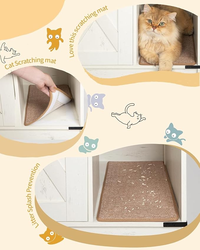 Cat Litter Box Enclosure, Hidden Litter Box Cabinet Furniture - Image 5
