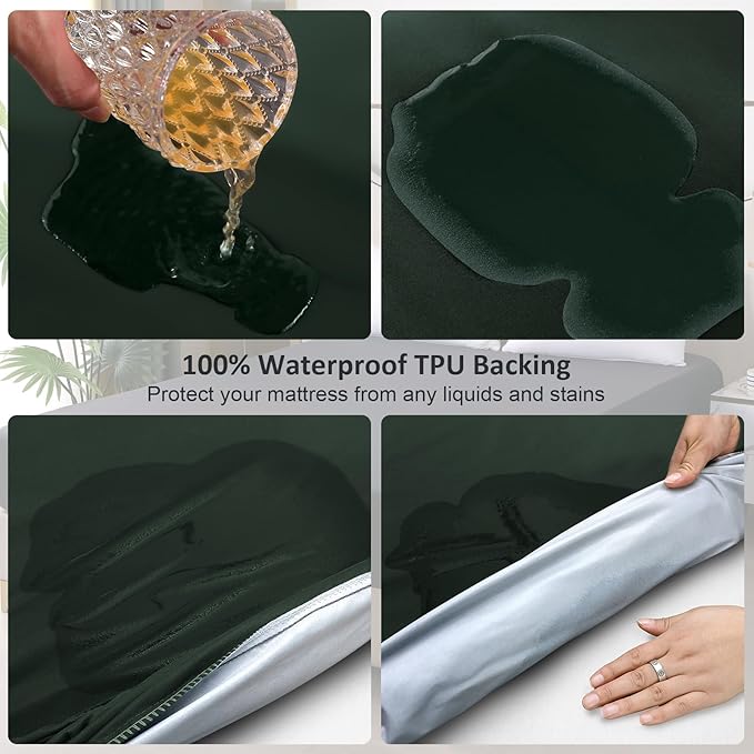 Waterproof Mattress Protector Twin, Fitted Sheet Style Breathable Mattress Cover - Image 3