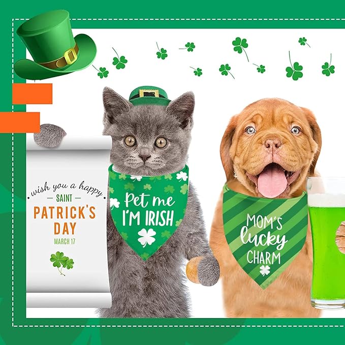 St Patrick's Day Dog Bandanas - Image 2