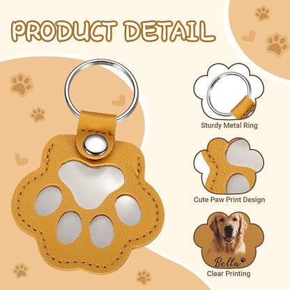 Custom Leather Pet Fur Keychain – Personalized Memorial Keepsake Keyring - Image 4