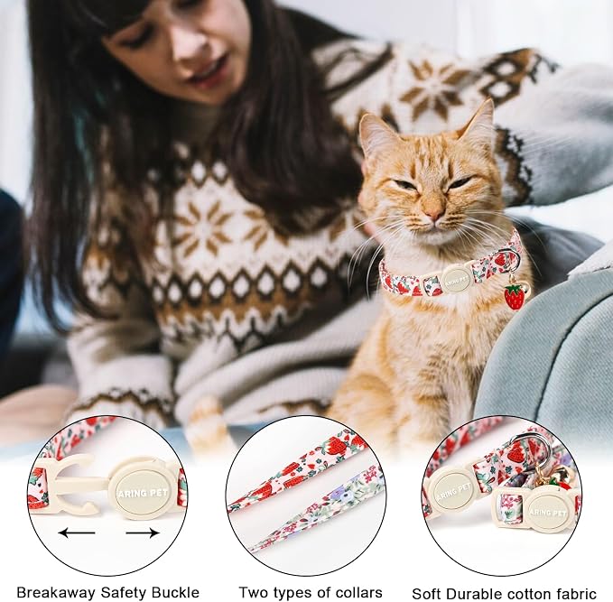 ARING PET 2 Pack Cat Collar-Cute Kitty Collars - Image 2