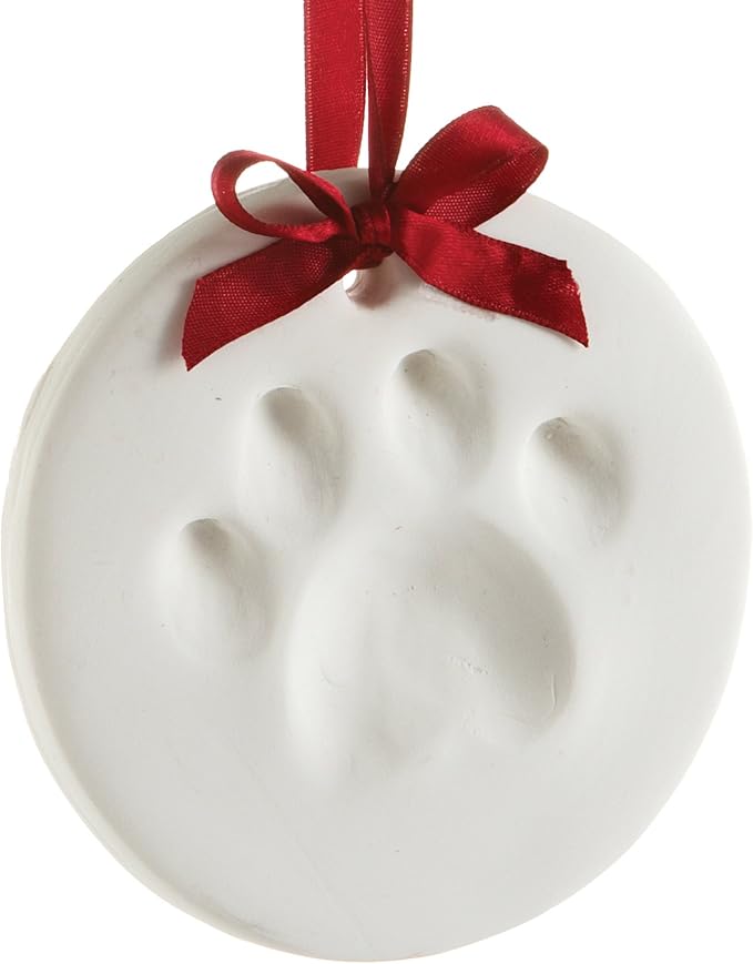 Pearhead Clay Pawprint Christmas Ornament, Pet Owner Holiday Gift, Dog or Cat by Pearhead