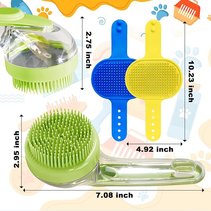 3Pcs Dog Bath Brush, Dog Scrubber - Image 7