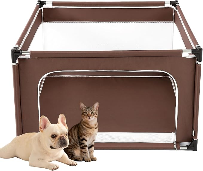 EHEYCIGA 42x42x26 Inches Puppy Playpen Without Top Cover by EHEYCIGA