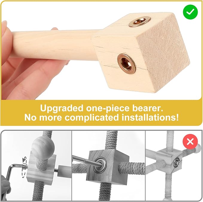 Bird Perch Toy, 360°Interactive Rotating Bird Perches - Image 3