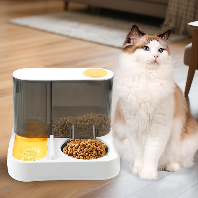 2 in 1 Automatic Cat Feeder and Water Dispenser Combo, All-in-One Dog Food and - Image 7