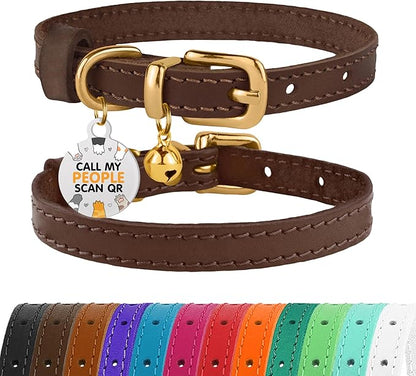BRONZEDOG Leather Cat Collar by BRONZEDOG