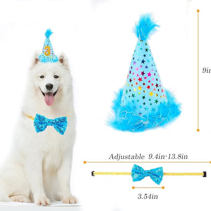 Dog Birthday Party Supplies, Adjustable Dog Bandana Set - Image 6