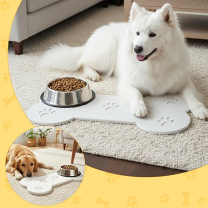 Diatomaceous Earth Dog Food Mat, Large 19.6"x9.8" Bone Shape - Image 5