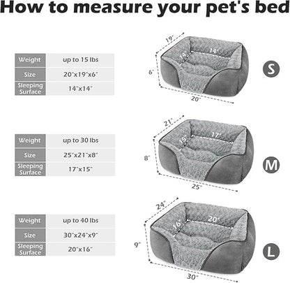 INVENHO Small Dog Bed Rectangle Washable Orthopedic Soft Calming Sleeping - Image 3