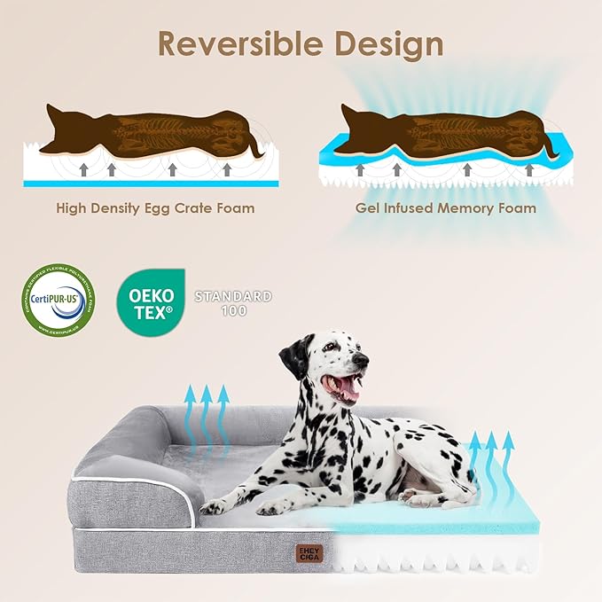 EHEYCIGA Orthopedic XL Dog Beds, Waterproof Memory Foam Dog Bed - Image 4