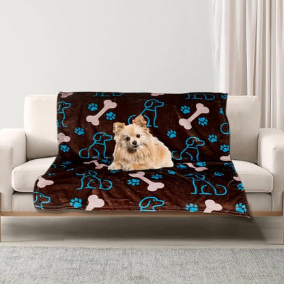 Dog Blanket for Small Dogs Washable-Soft Fluffy Puppy Blanket by Gowyeg