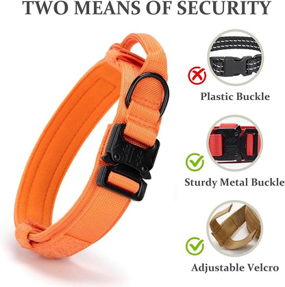 Tactical Dog Collar, Adjustable Military Training Nylon Dog Collar - Image 4