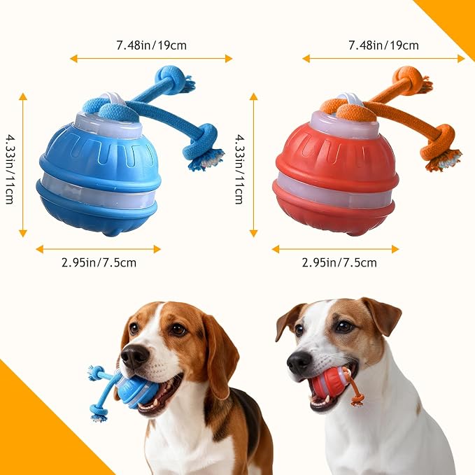 2Pcs Zealburst Dog Toy, Interactive Dog Toys, 360°Interactive Smart Rolling Pet - Image 7